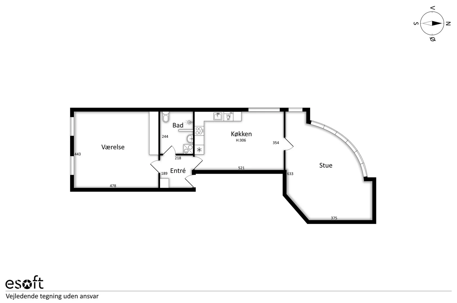 2-room apartment with a garden in 8700 Horsens image 6