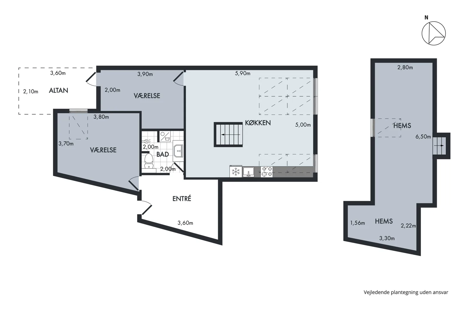 4-room apartment with a balcony in 9000 Ålborg image 6
