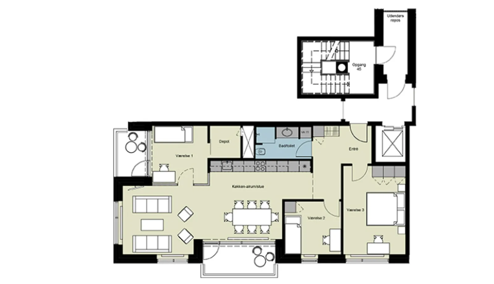 4-room apartment with a balcony in 2450 København SV image 6
