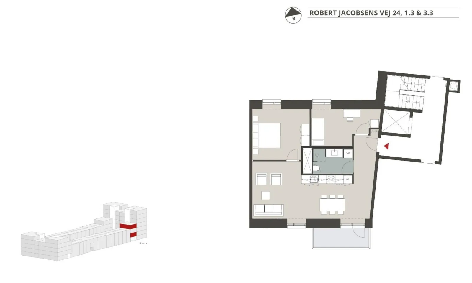 3-room apartment with an elevator in 2300 København S image 2