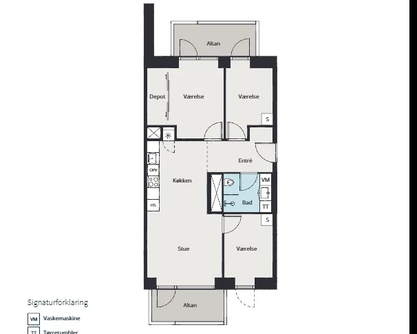 4-room apartment with a balcony in 2300 Kbh. S image 6