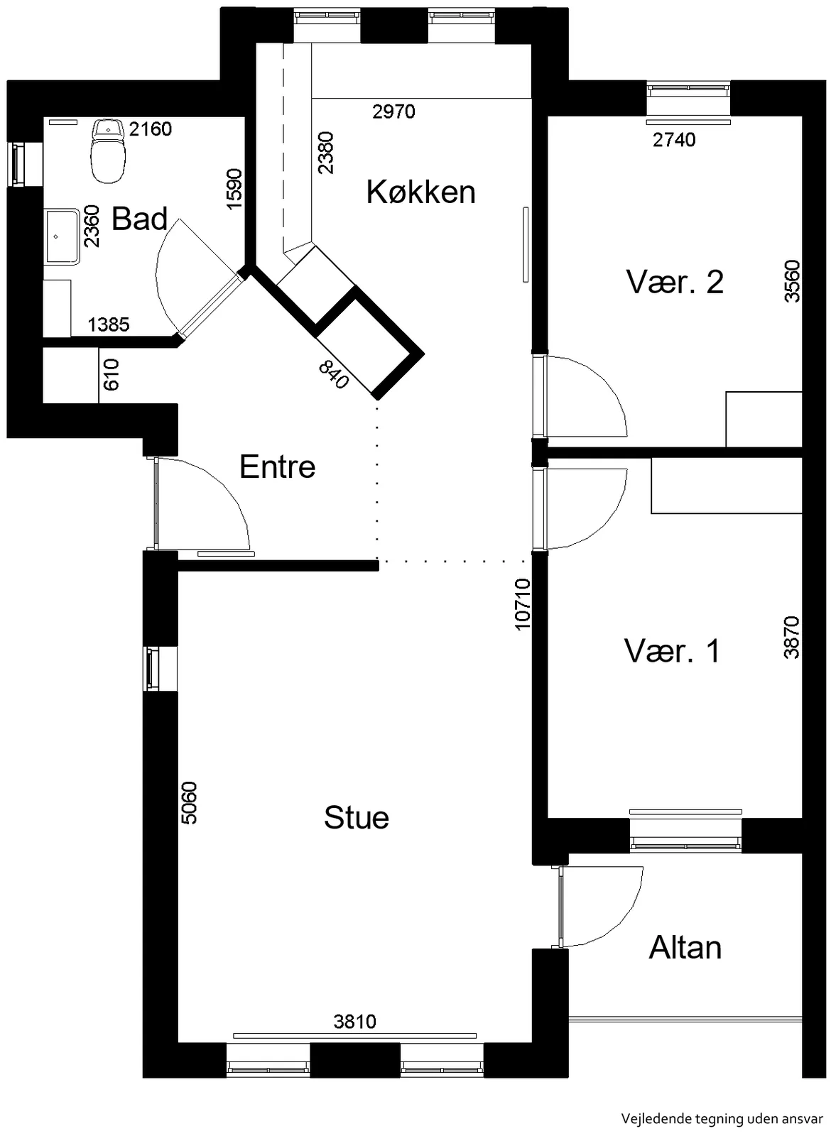 3-room apartment in 7870 Roslev