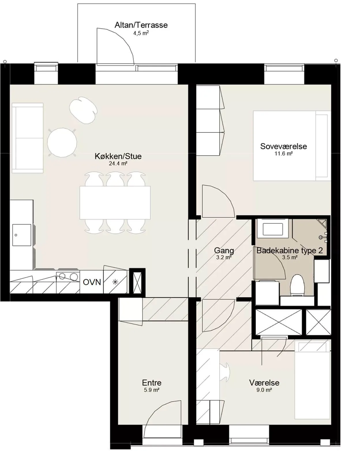 3-room apartment in 8700 Horsens image 2