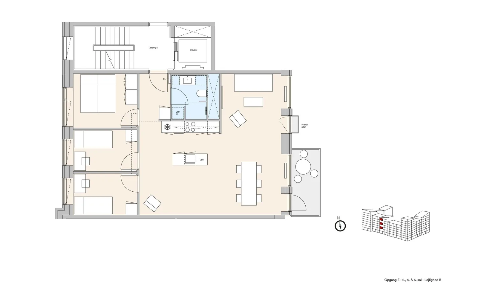 4-værelses lejlighed med elevator i 2300 København S billede 2