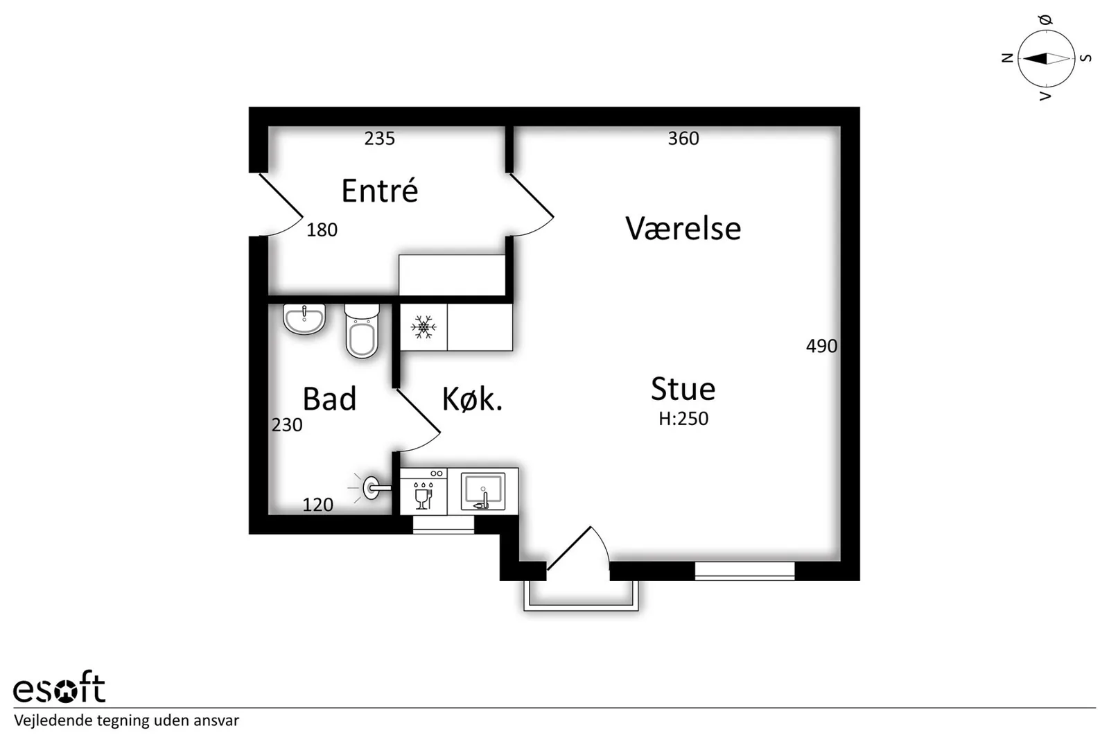 1-room apartment with a garden in 7500 Holstebro image 6