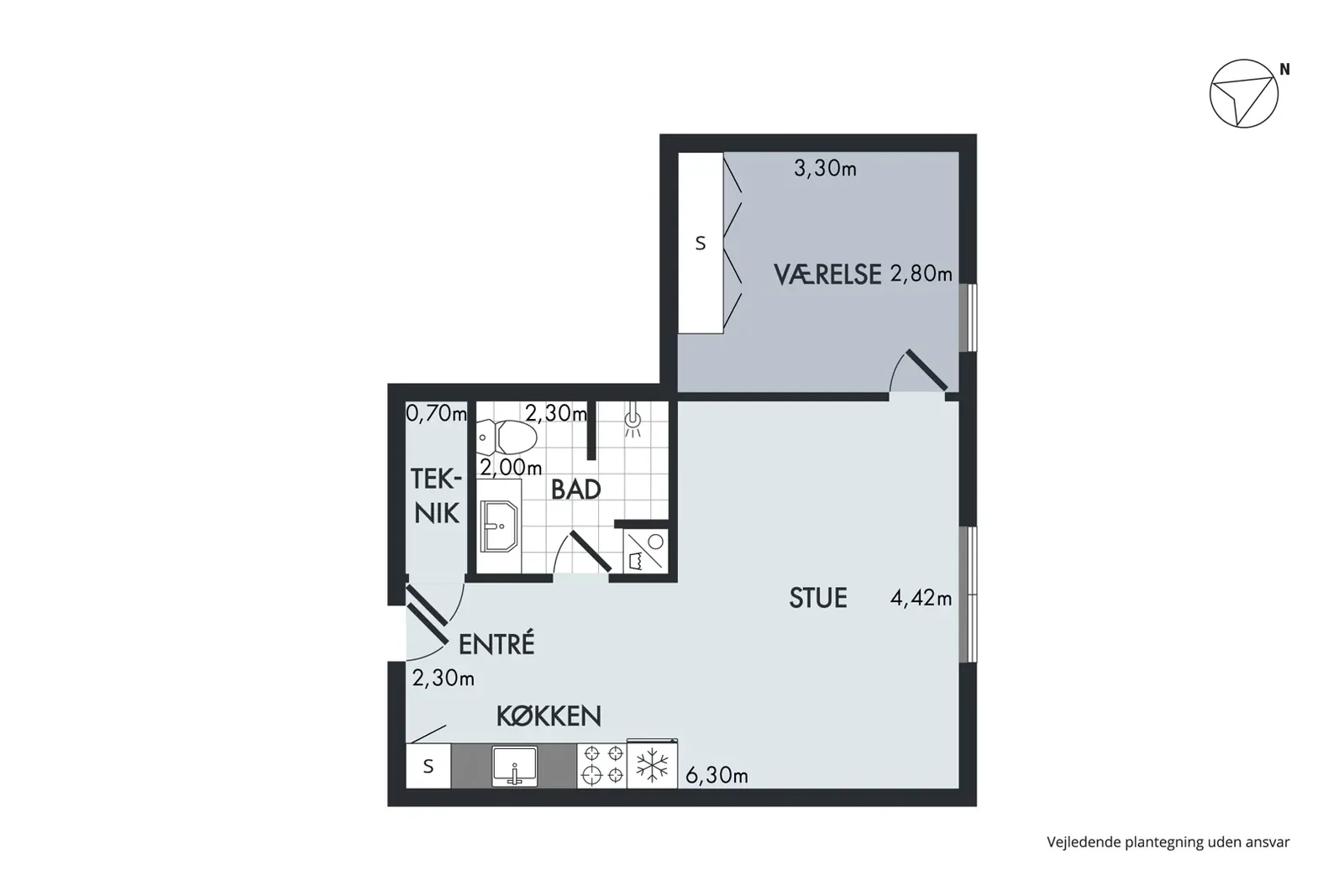 2-room apartment with an elevator in 9000 Ålborg image 6