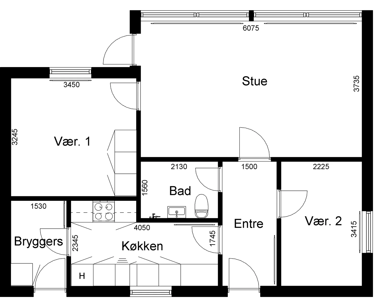 3-værelses rækkehus i 6900 Skjern billede 2