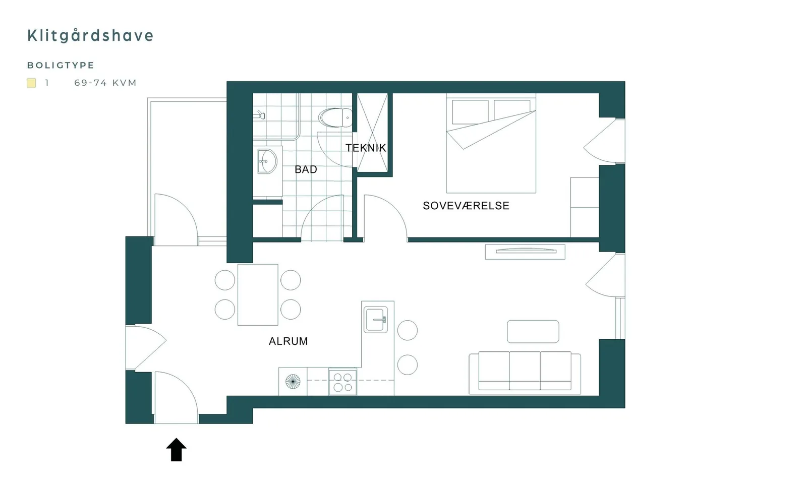 2-room apartment with an elevator in 8240 Risskov image 3
