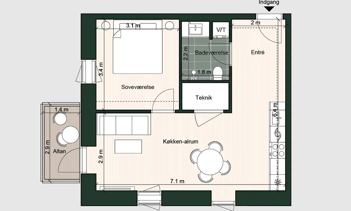3-room apartment with a balcony in 5000 Odense C image 6