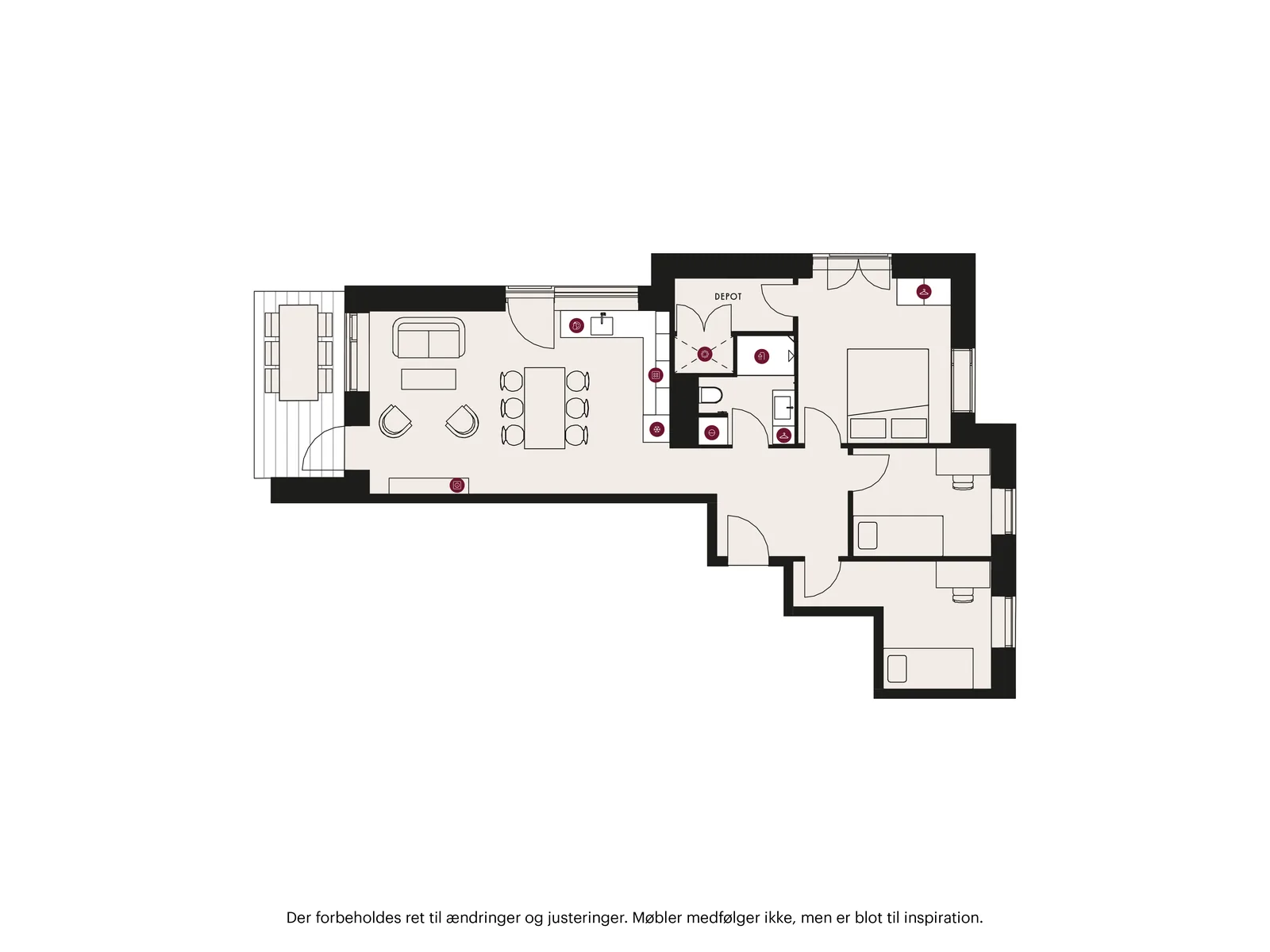 4-room apartment with a balcony in 2640 Hedehusene image 3