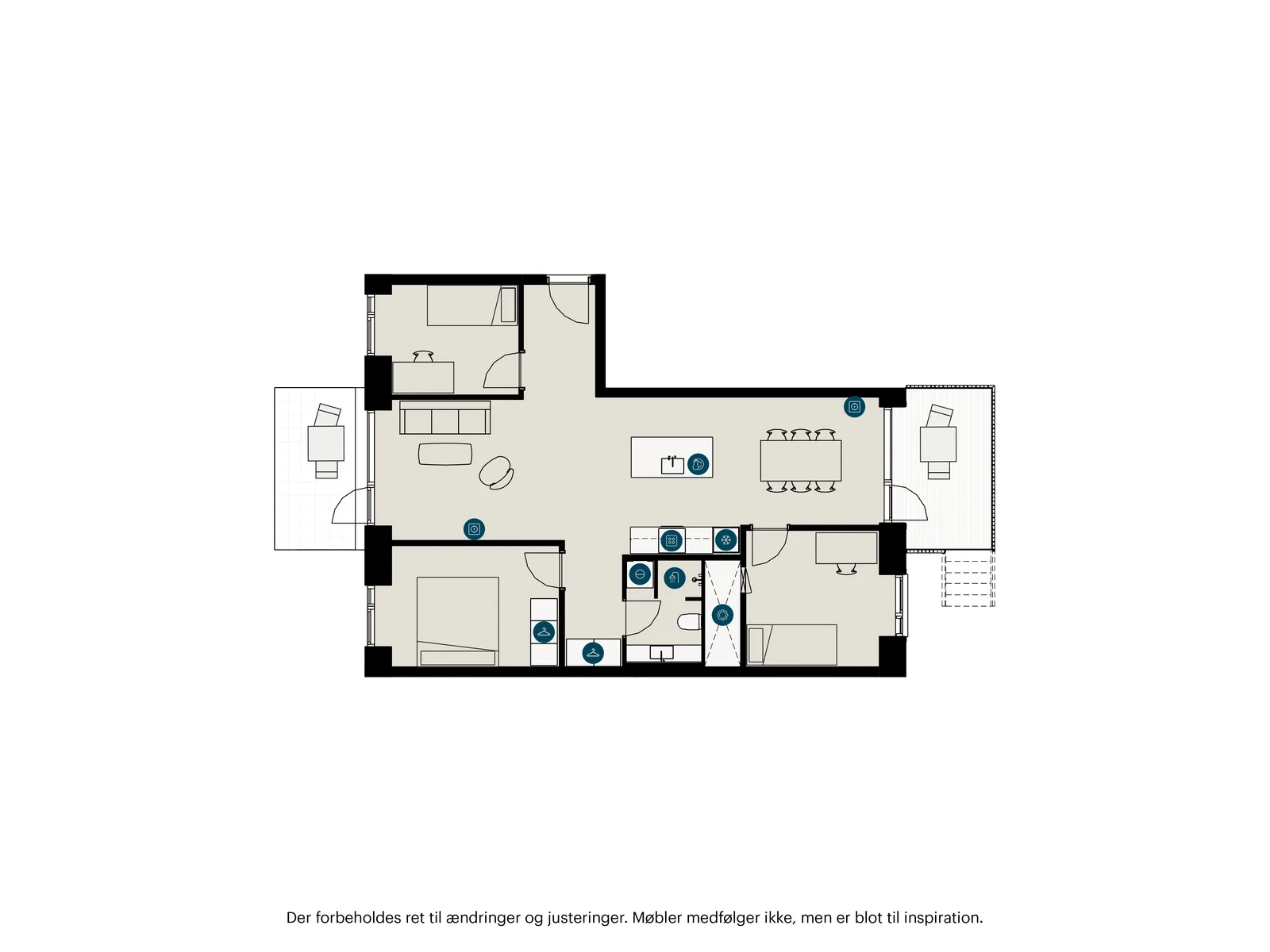 4-room apartment with a balcony in 2500 Valby image 3