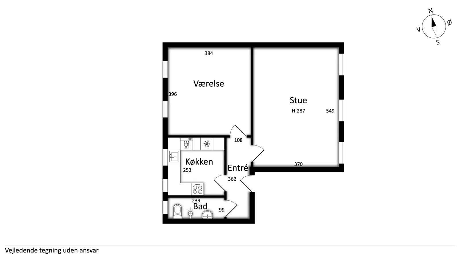 2-værelses lejlighed med have i 6000 Kolding billede 6