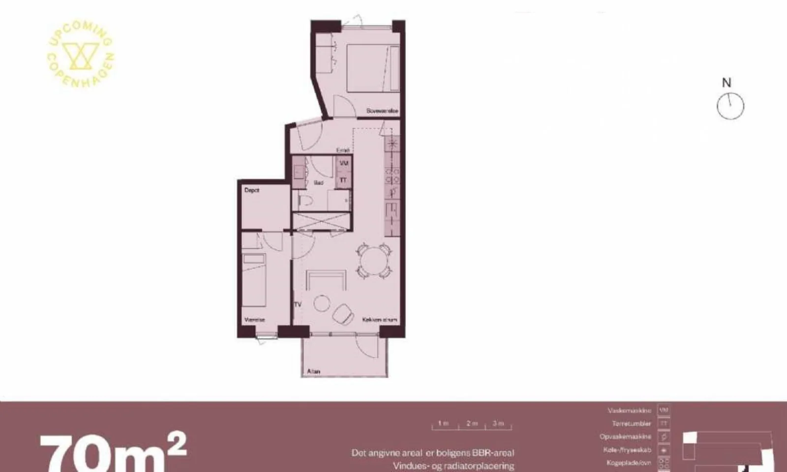 3-værelses lejlighed med elevator i 2300 København S billede 3