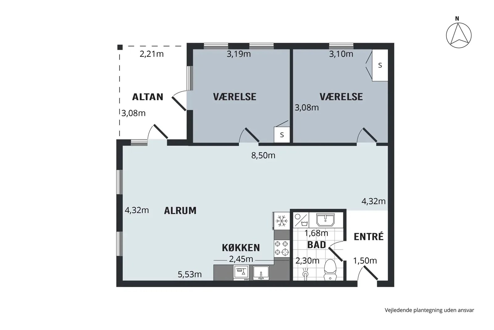 3-room apartment with a balcony in 9000 Ålborg image 6