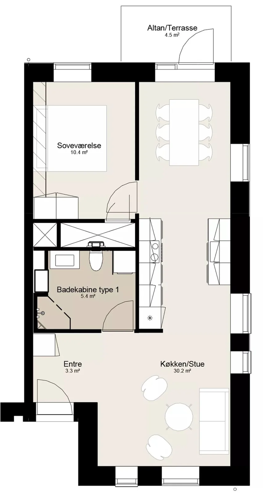 2-værelses lejlighed i 8700 Horsens billede 2