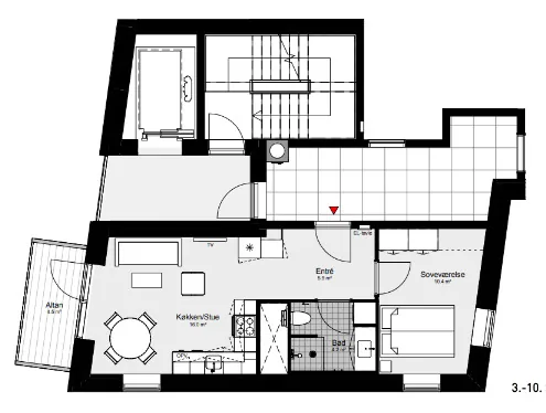 2-værelses lejlighed med elevator i 2300 København S billede 2