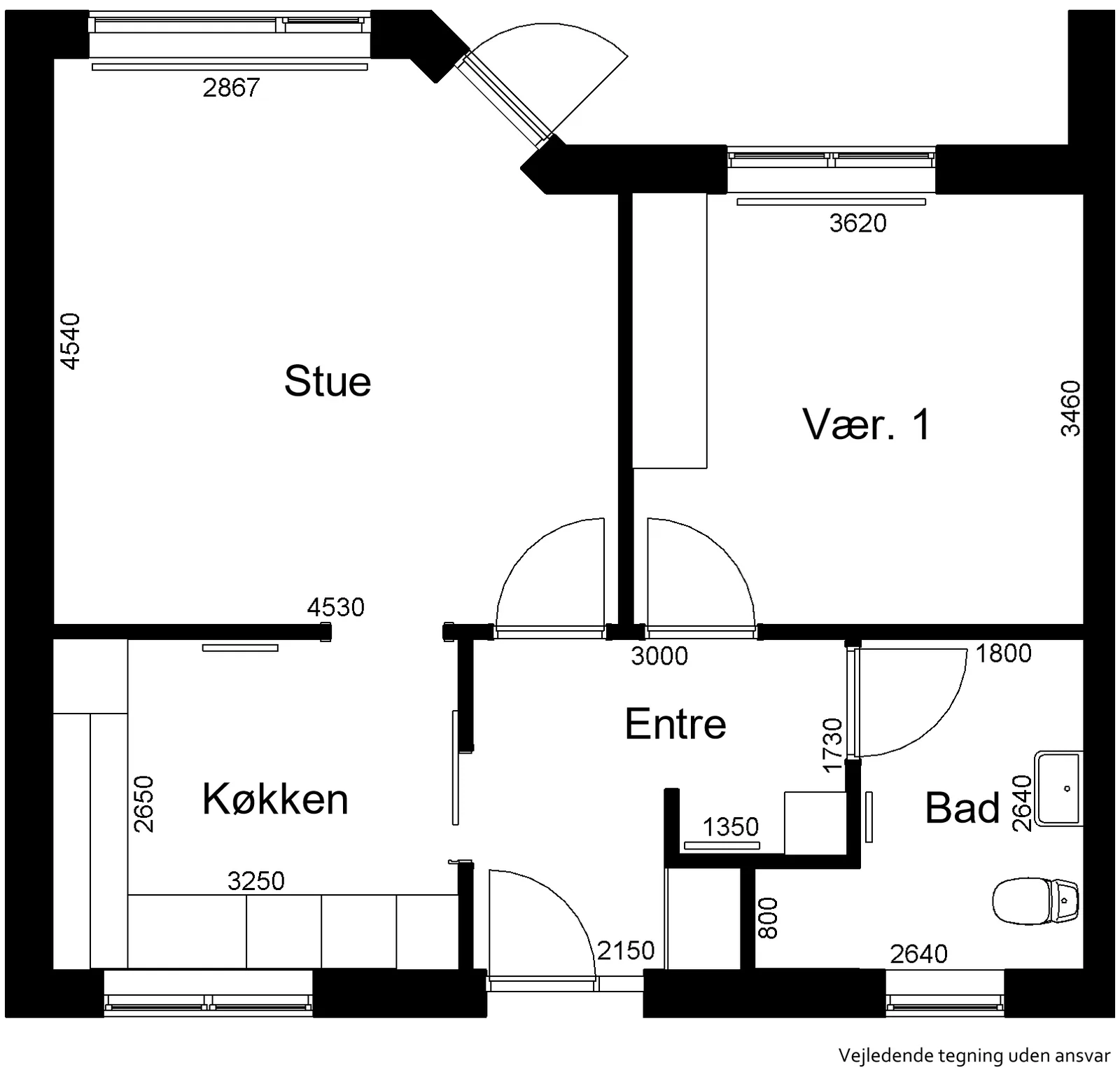 2-værelses rækkehus i 7800 Skive