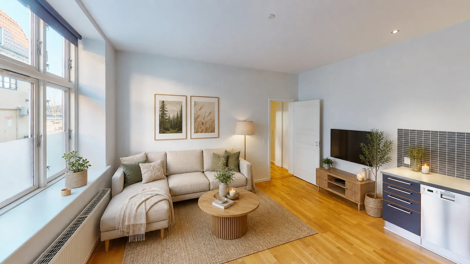 2-room apartment with a balcony in 9000 Ålborg image 2