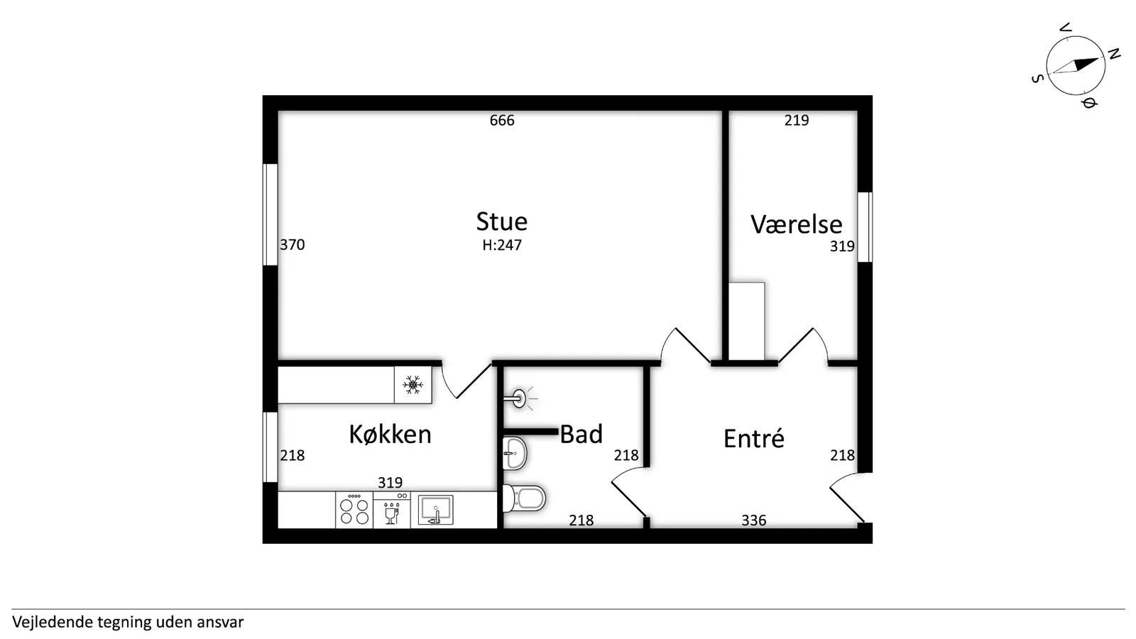 2-room apartment with parking in 7100 Vejle image 6