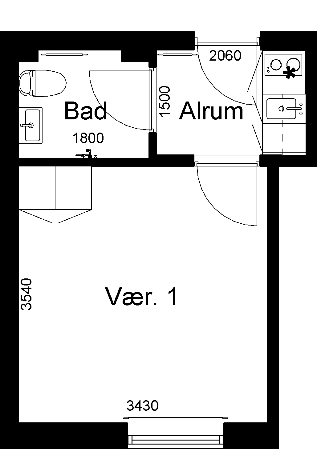 1-room apartment in 6900 Skjern image 2