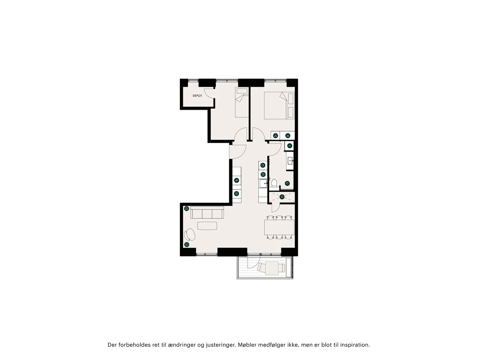 3-room apartment with a balcony in 2630 Taastrup image 3