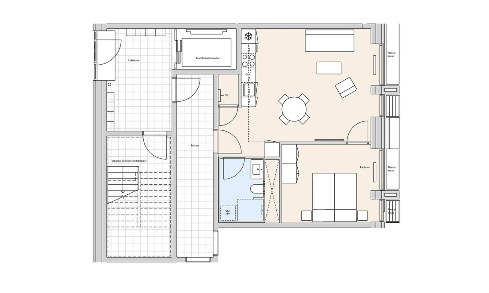 2-værelses lejlighed med elevator i 2300 København S billede 3