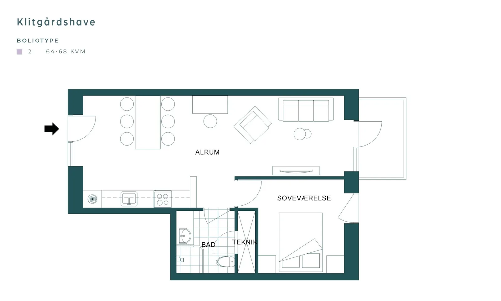 2-room apartment with an elevator in 8240 Risskov image 2