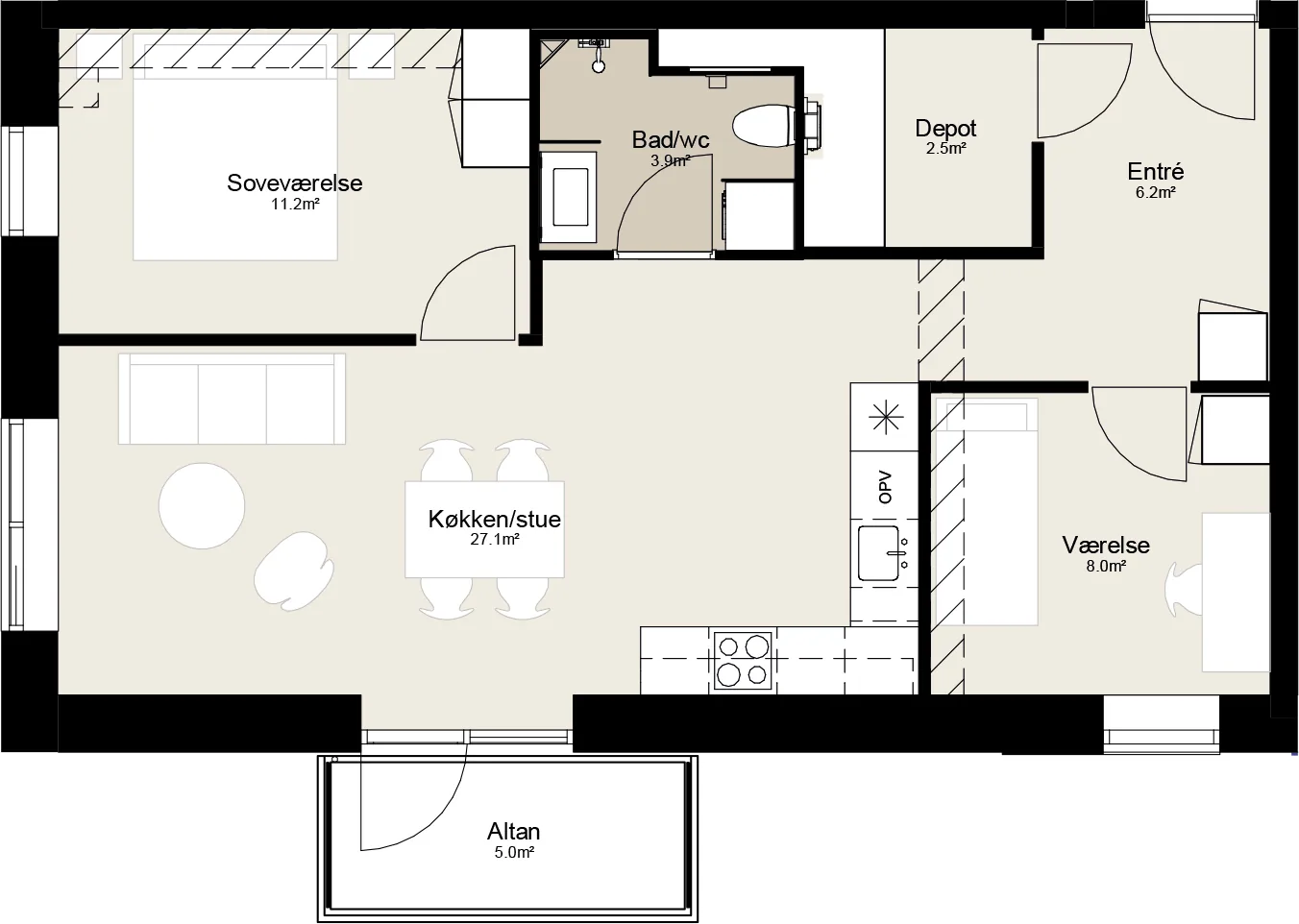 3-room apartment in 8940 Randers SV image 3
