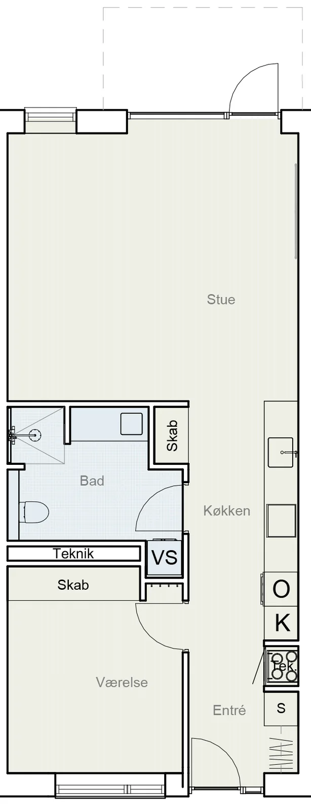 4-værelses lejlighed med terrasse i 4760 Vordingborg billede 4