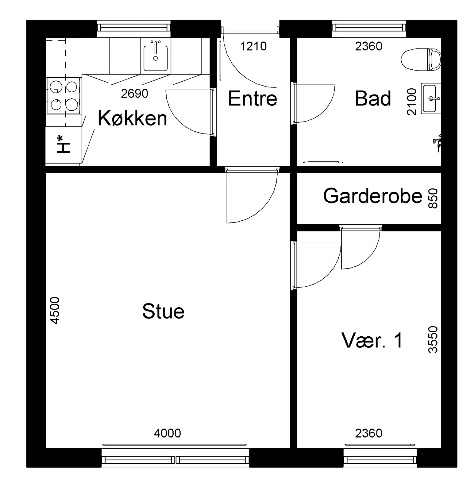 2-værelses rækkehus i 7430 Ikast billede 2