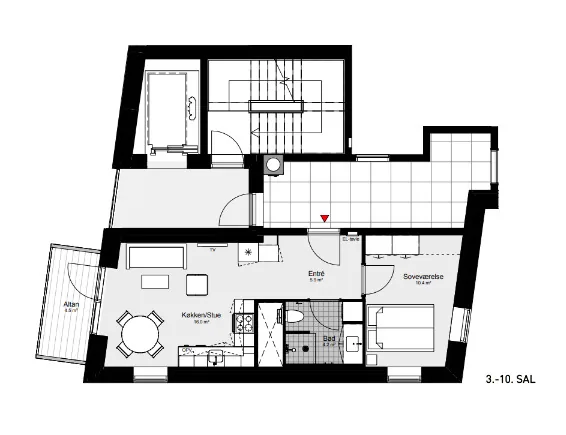 2-room apartment with an elevator in 2300 København S image 3