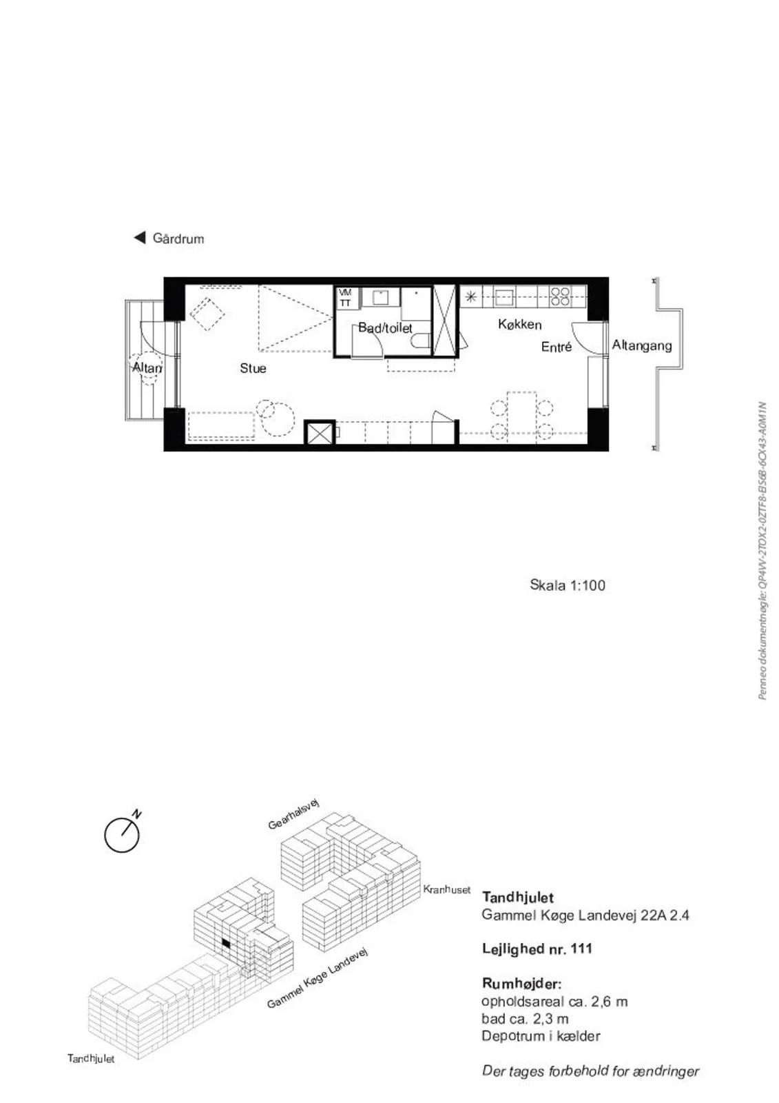 1-room apartment with a balcony in 2500 Valby image 6