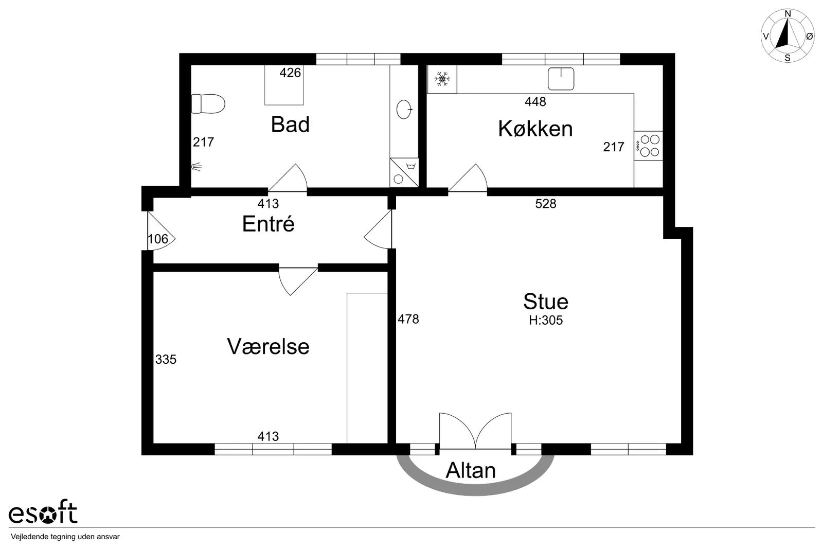 2-room apartment with a balcony in 8700 Horsens image 6
