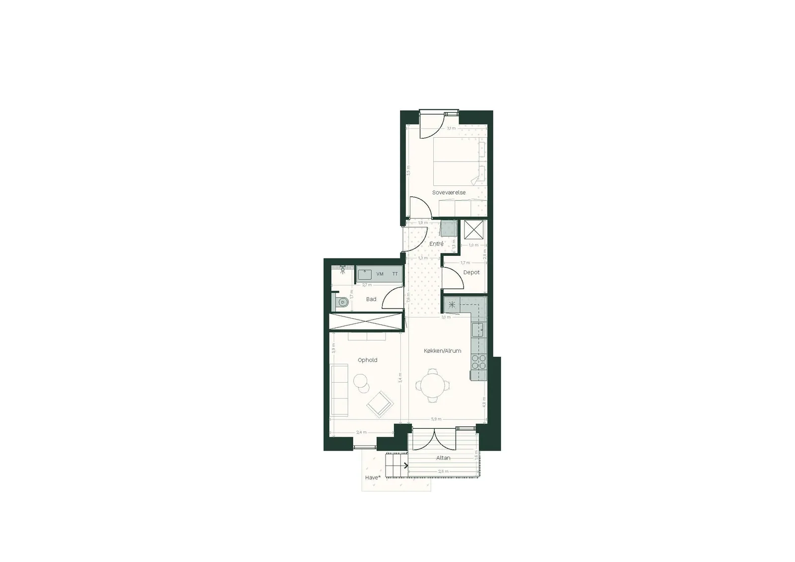 2-room apartment in 2640 Hedensted image 4