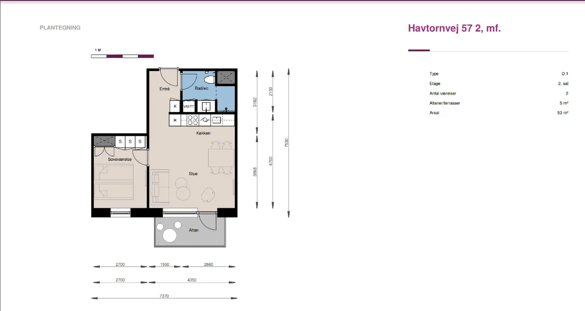 2-room apartment with an elevator in 2640 Hedehusene image 1