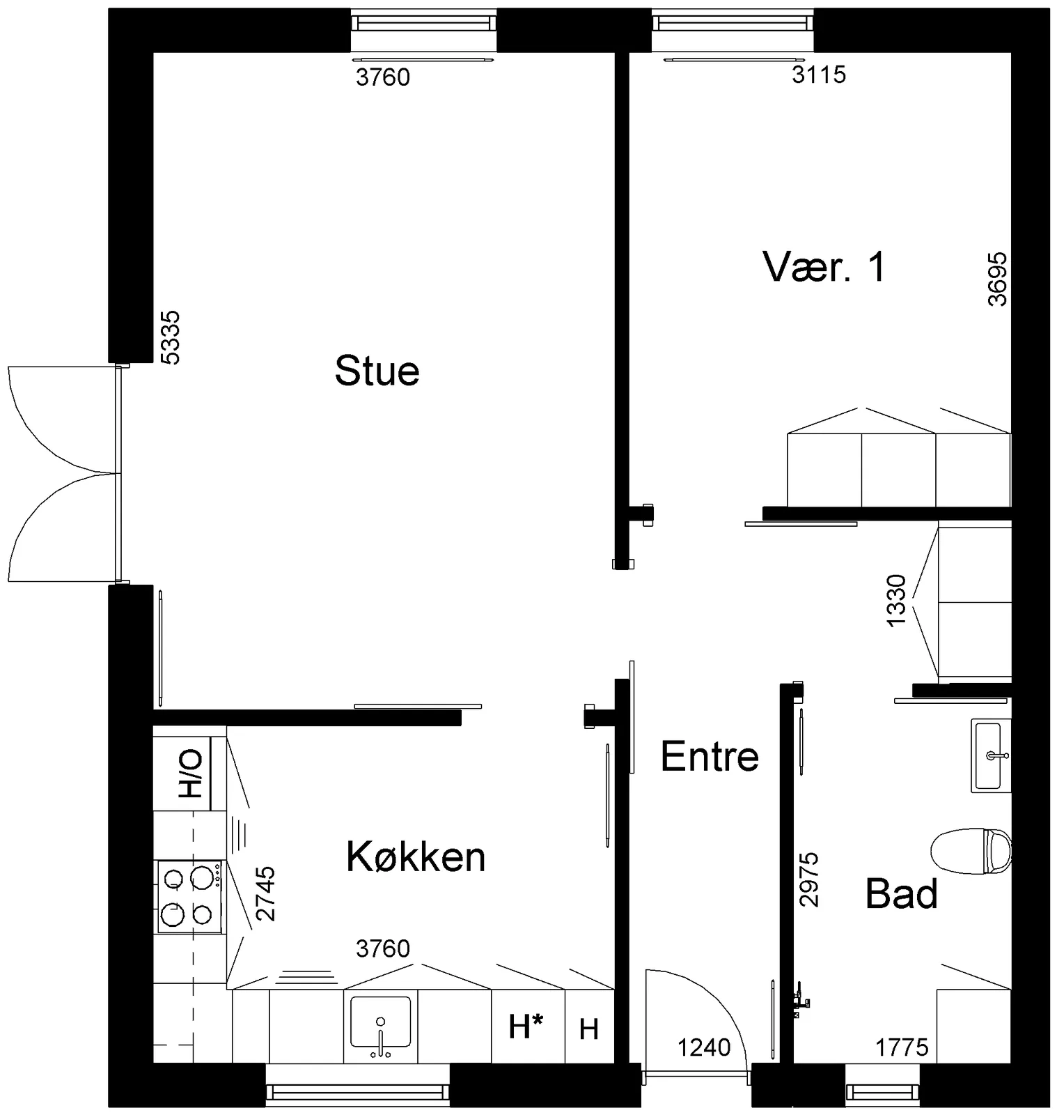 2-værelses rækkehus i 7673 Harboøre billede 2