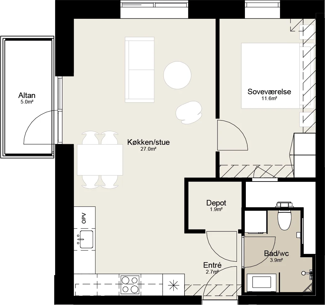 2-room apartment in 8940 Randers SV image 3